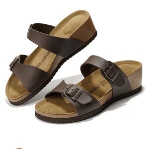 Project Cloud BEAU Wedge Leather Cork Comfort Anti-Slip Lightweight Sandals